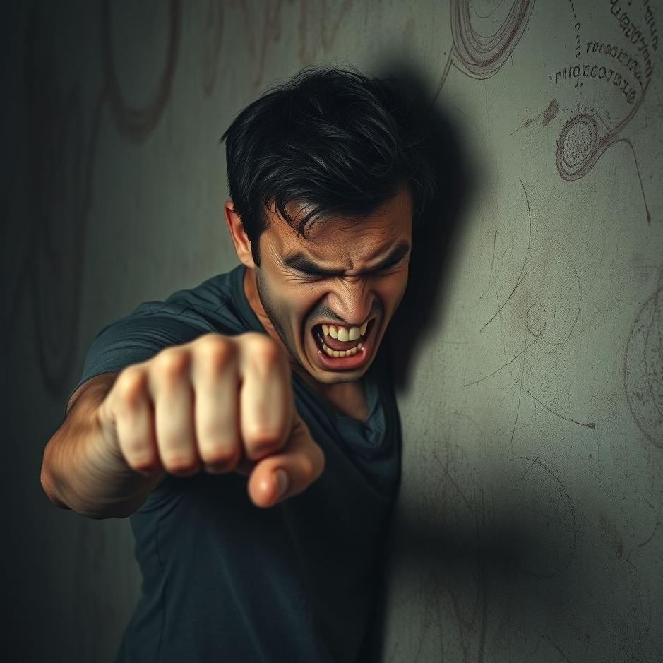 Dream : Getting angry and punching the wall in a dream