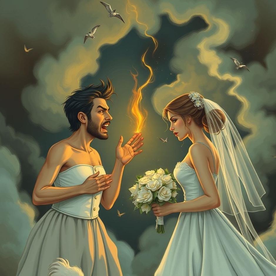 Dream : Getting angry at the bride in a dream