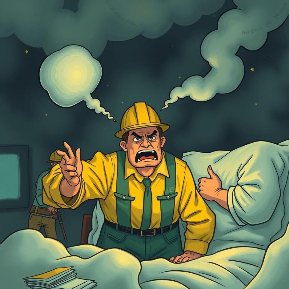 Dream : Getting angry at workers in a dream