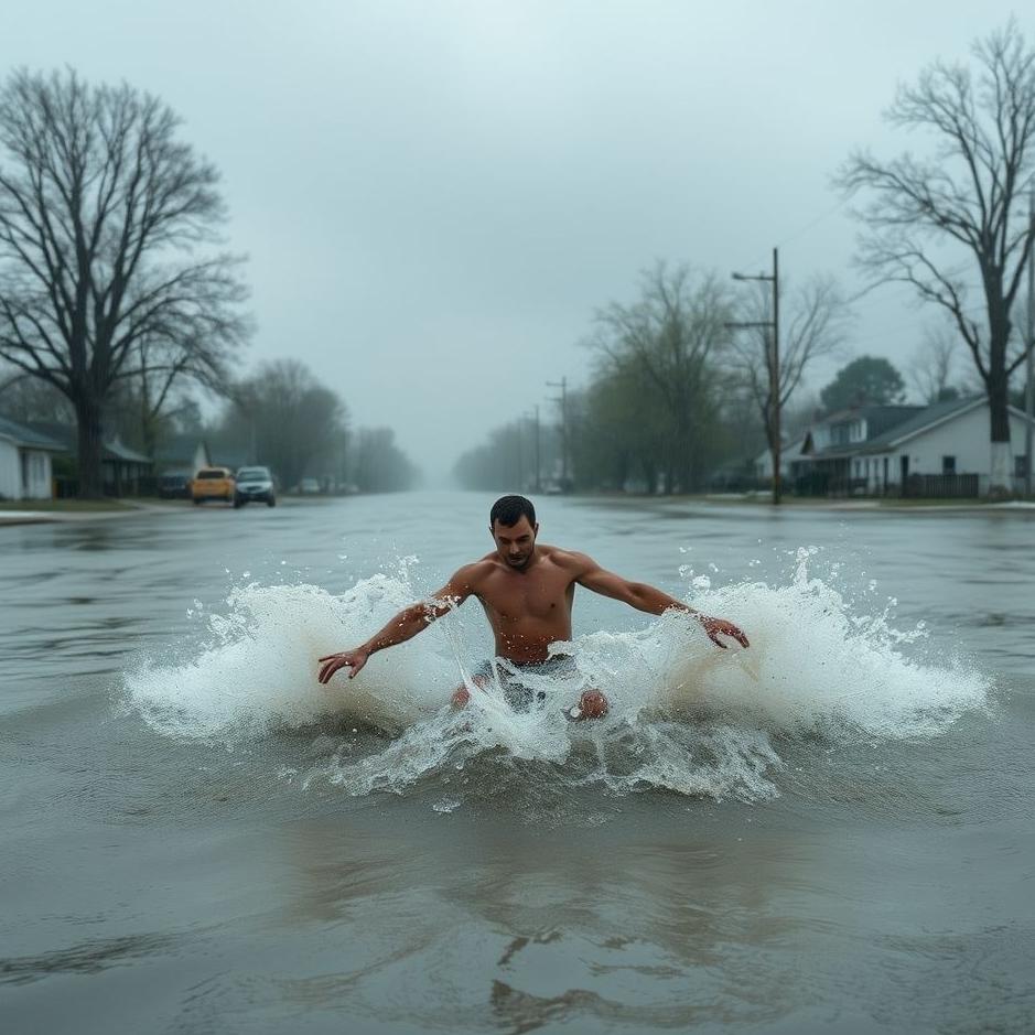Dream : Getting carried away by flood water in a dream