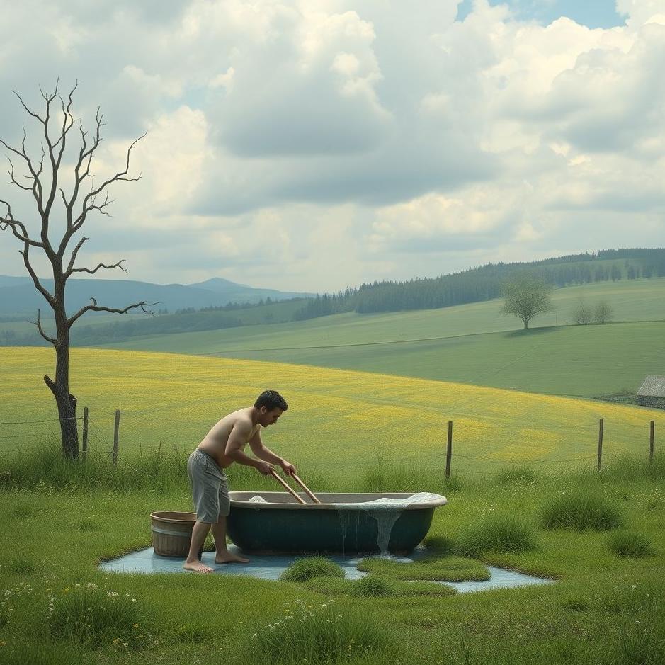 Dream : Getting cleaned from the countryside in a dream