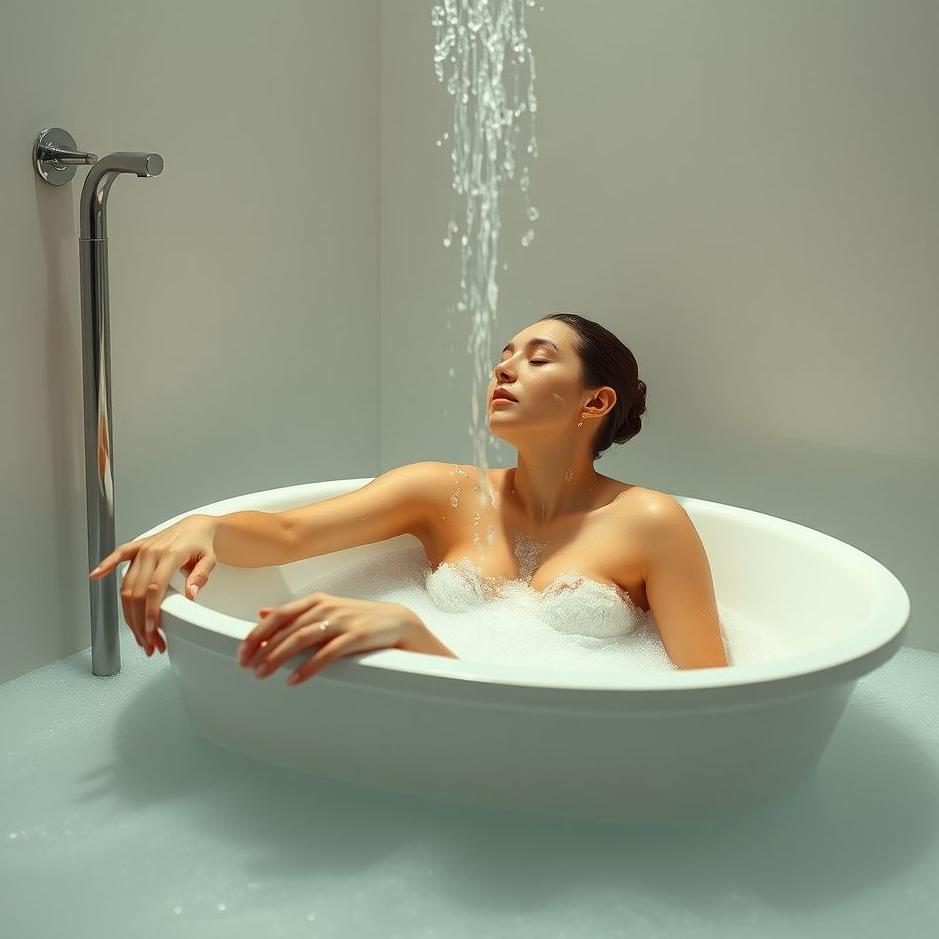 Dream : Getting cleaned in a bath in a dream