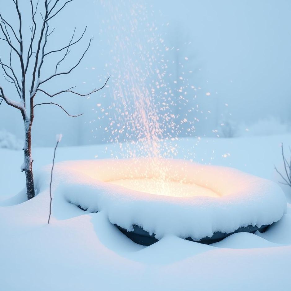 Dream : Getting cleaned with snow in a dream
