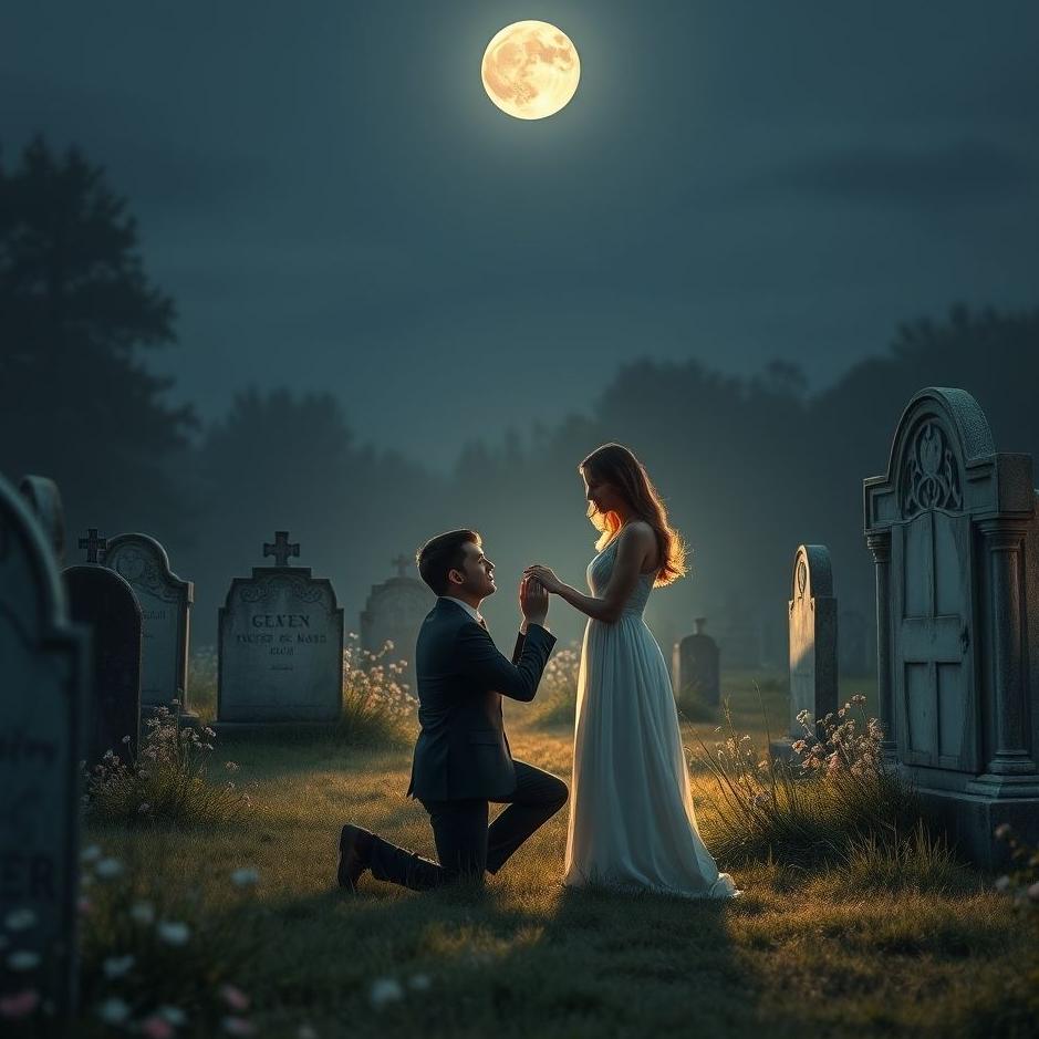Dream : Getting engaged in a cemetery in a dream