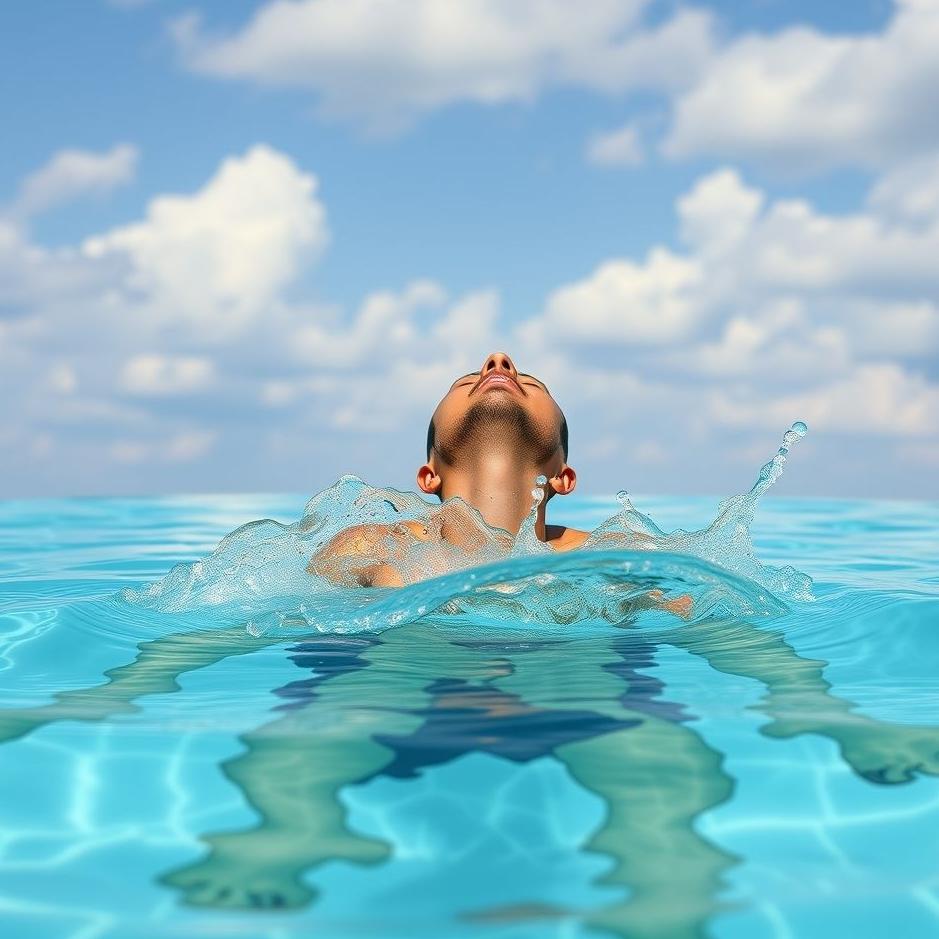 Dream : Getting in and out of a pool in a dream