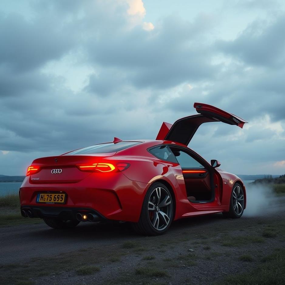 Dream : Getting in and out of a red car in a dream