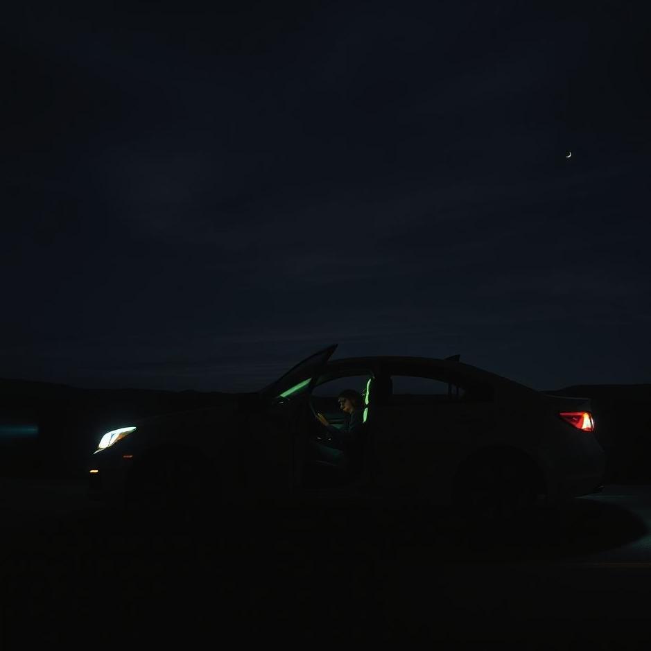 Dream : Getting into a car at night in a dream