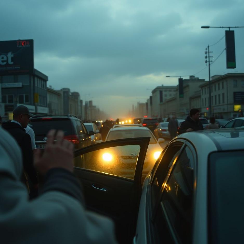 Dream : Getting into a car in a crowded way in a dream