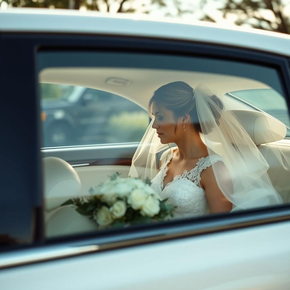 Dream : Getting into a car with a wedding dress in a dream