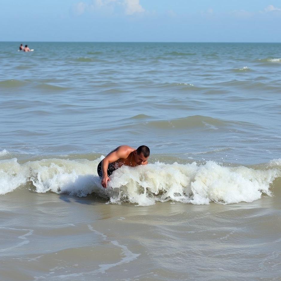 Dream : Getting into a dirty sea