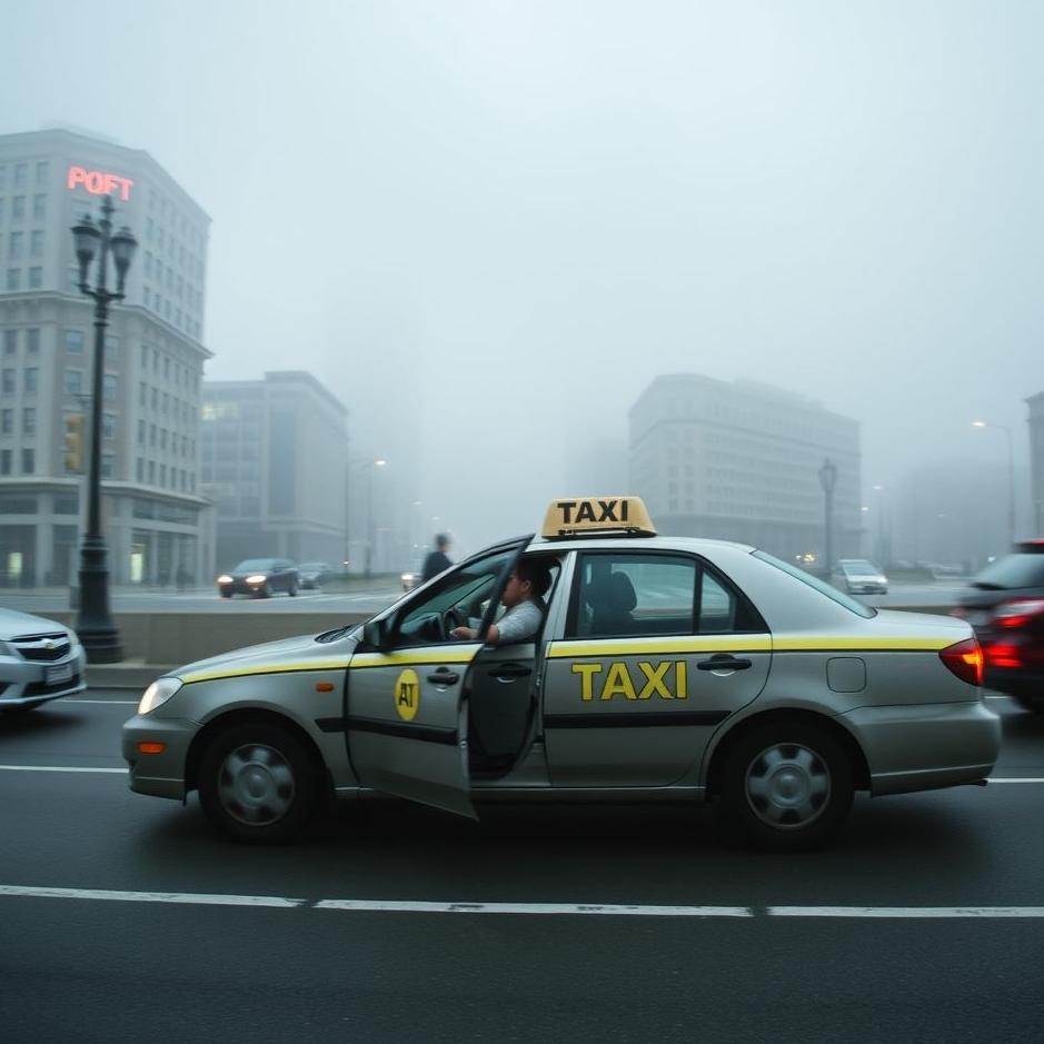 Dream : Getting into a gray taxi in a dream