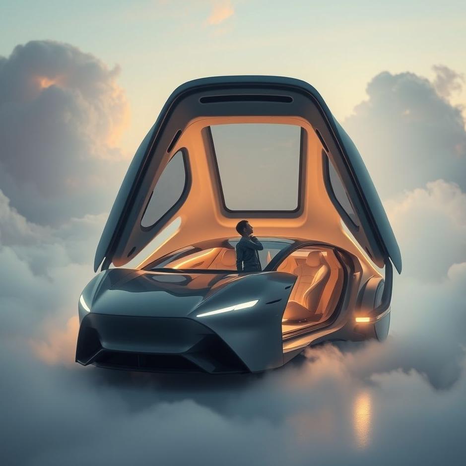 Dream : Getting into a large car in a dream
