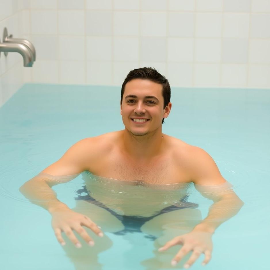 Dream : Getting into a pool in a bath