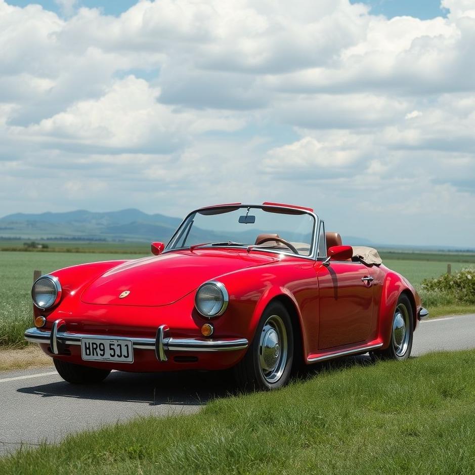 Dream : Getting into a red convertible in a dream