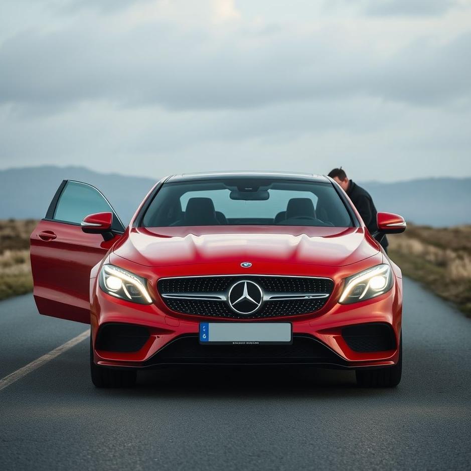 Dream : Getting into a red Mercedes car in a dream