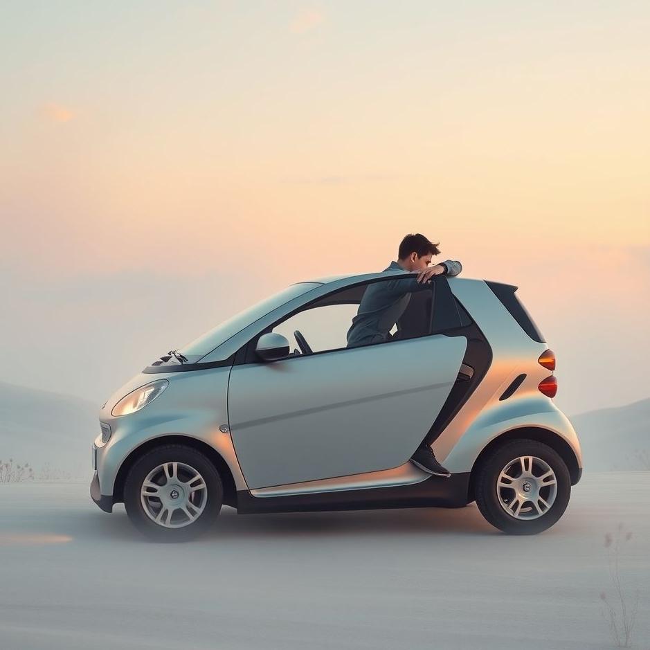 Dream : Getting into a small car in a dream