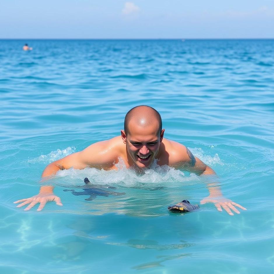 Dream : Getting into blue water