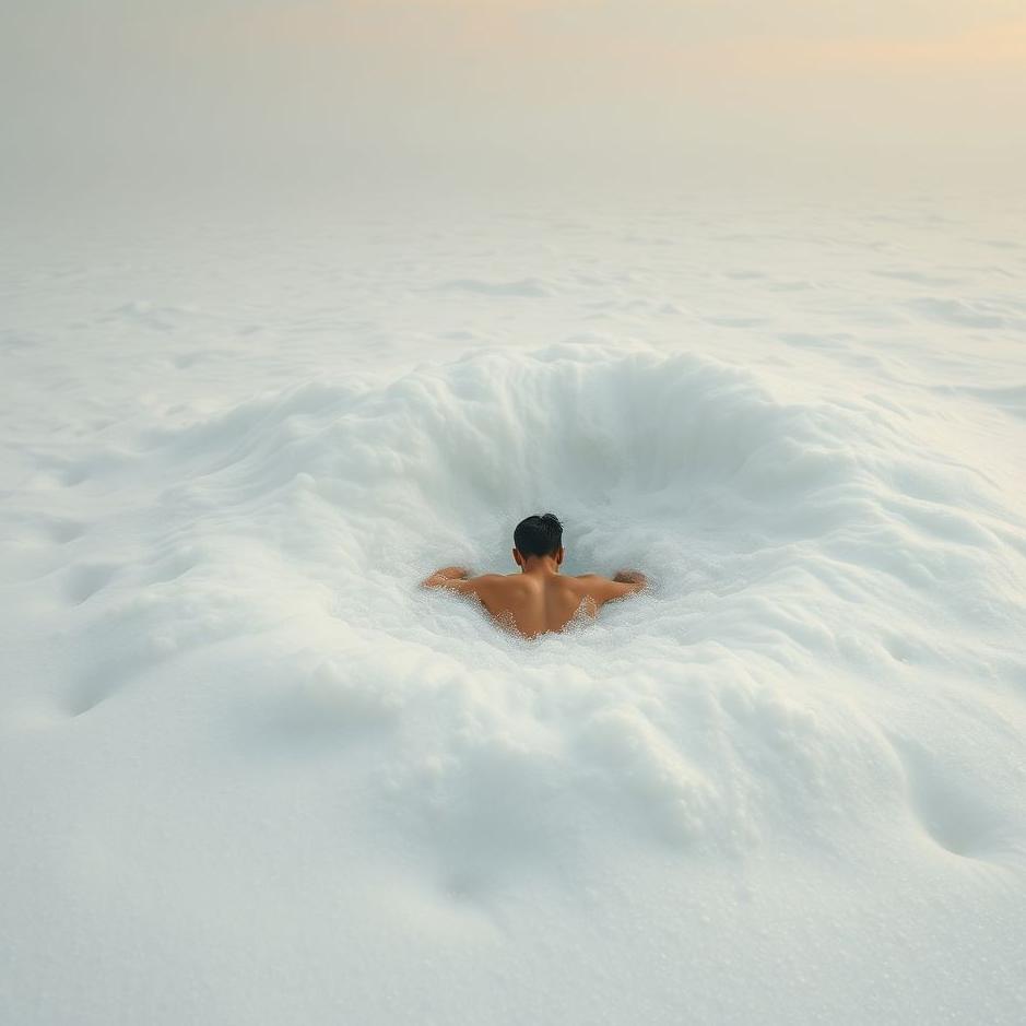 Dream : Getting into foamy water in a dream
