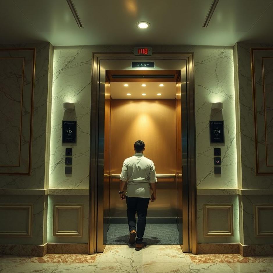 Dream : Getting into the elevator at a hotel in a dream
