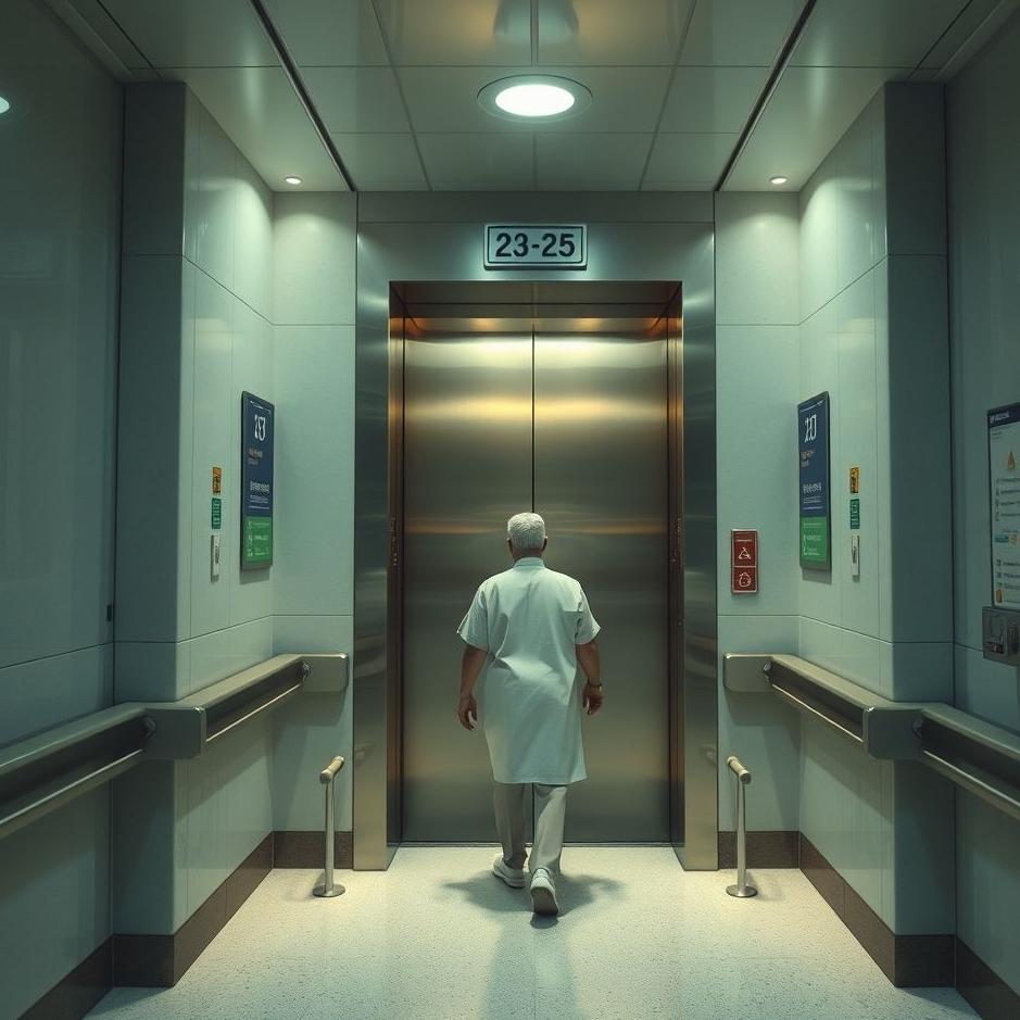Dream : Getting into the elevator in the hospital in a dream