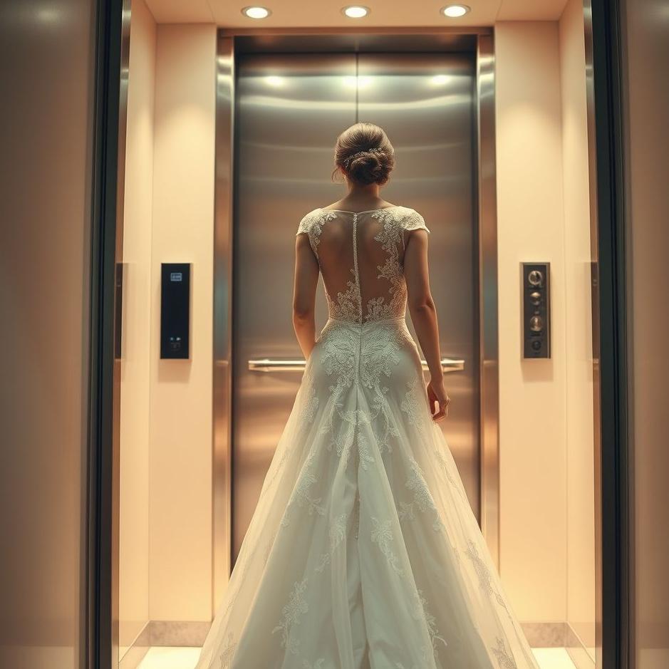 Dream : Getting into the elevator with a wedding dress in a dream
