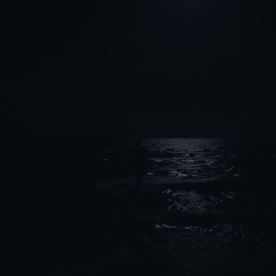 Dream : Getting into the sea in the dark