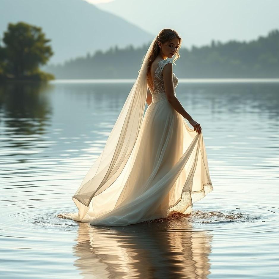 Dream : Getting into the water with a wedding dress
