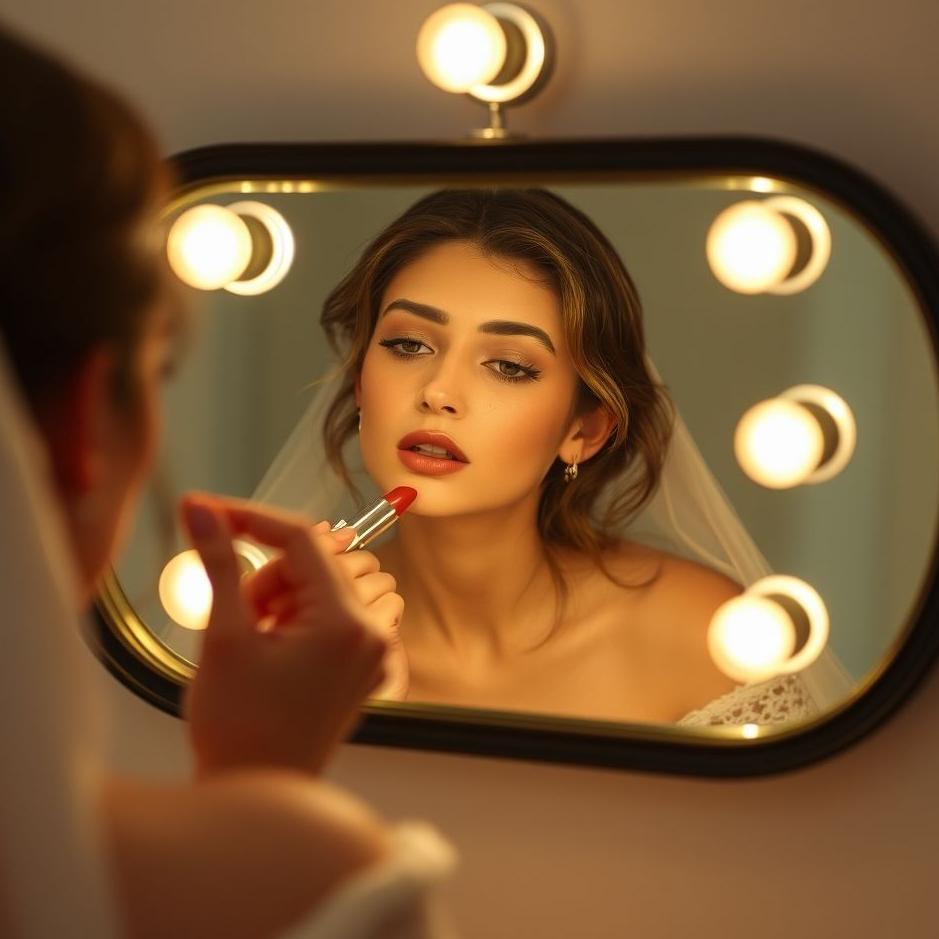 Dream : Getting lipstick looking at the mirror in the dream