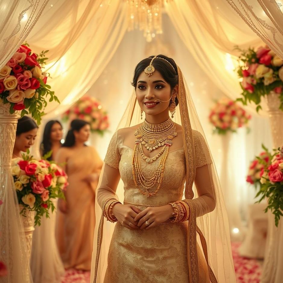 Dream : Getting married and being adorned with gold in your dream