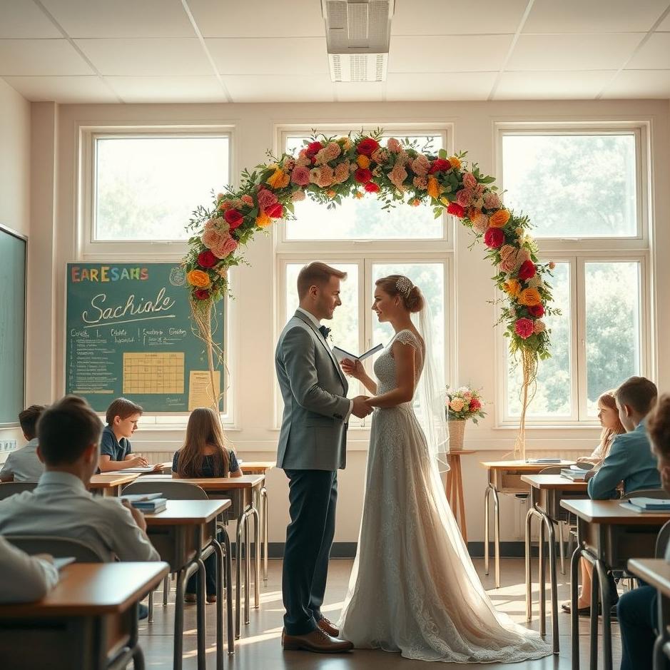 Dream : Getting married at school in a dream