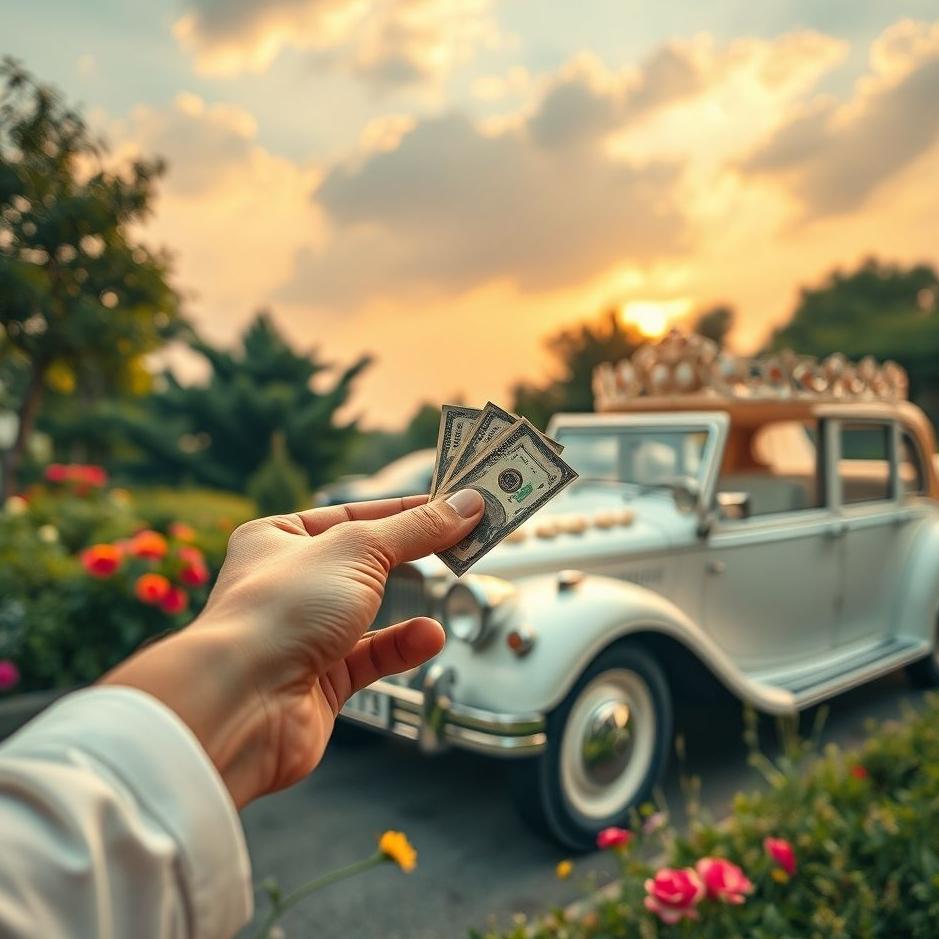 Dream : Getting money from a bridal car in a dream