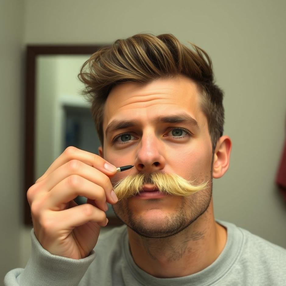 Dream : Getting mustache hair 