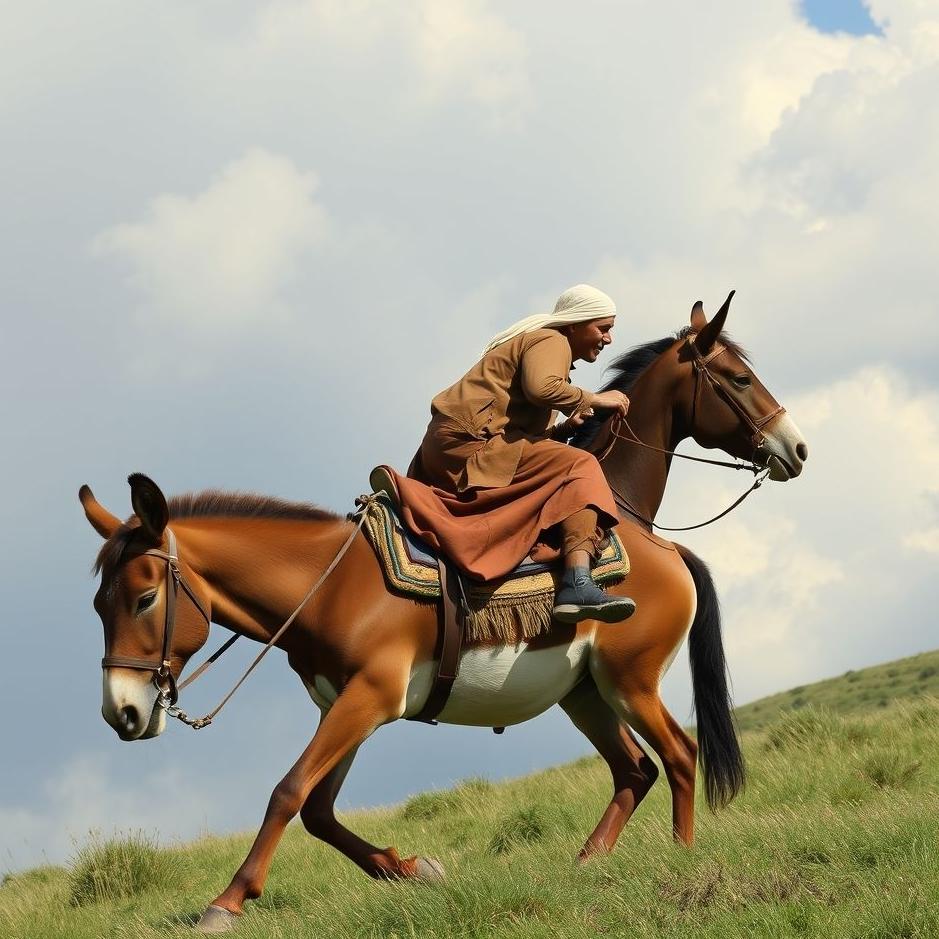 Dream : Getting off a donkey and riding a horse in a dream