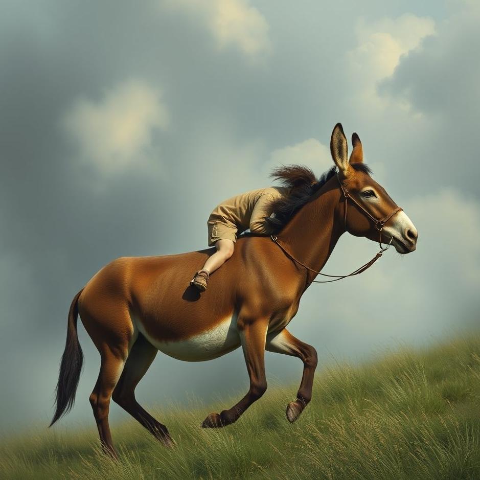 Dream : Getting off a donkey in a dream