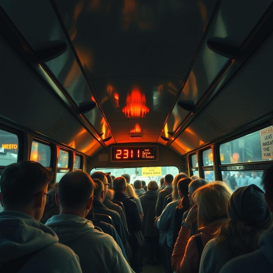 Dream : Getting on a bus with a crowd in your dream