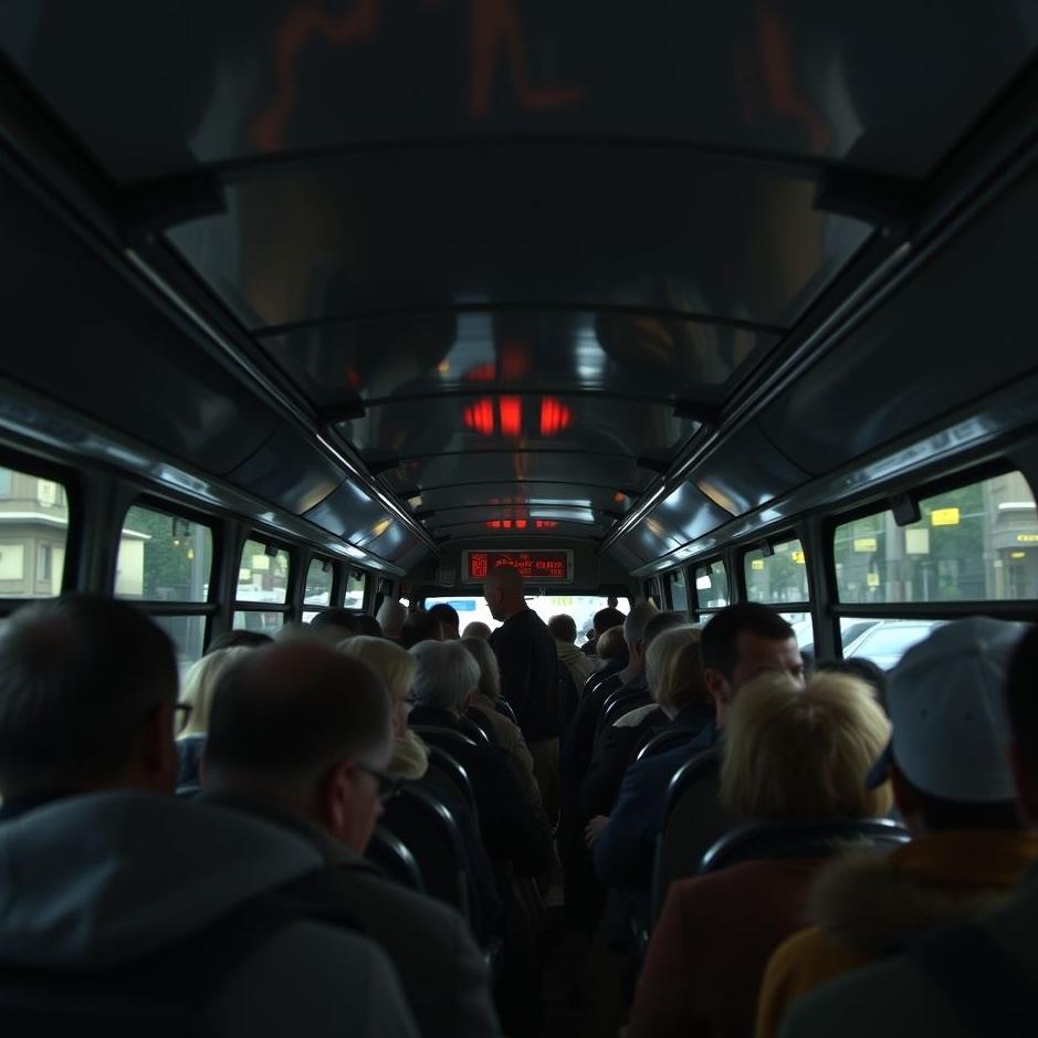 Dream : Getting on a crowded bus in a dream