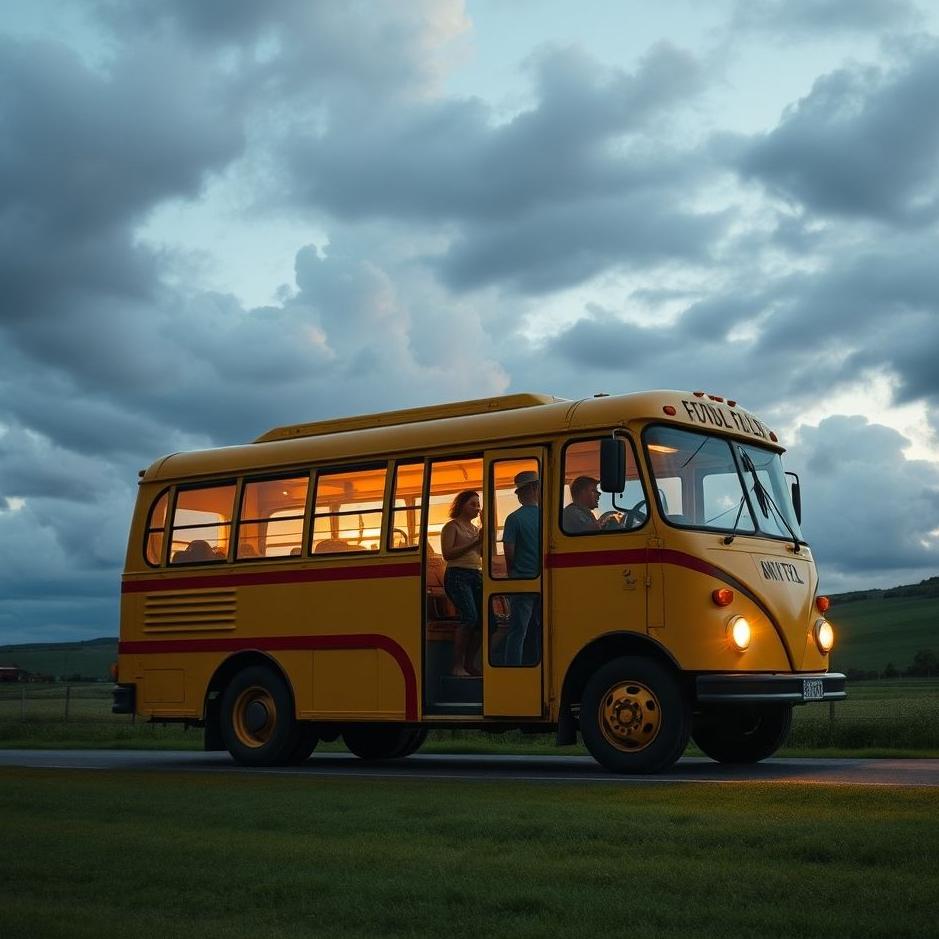 Dream : Getting on a minibus and going in a dream