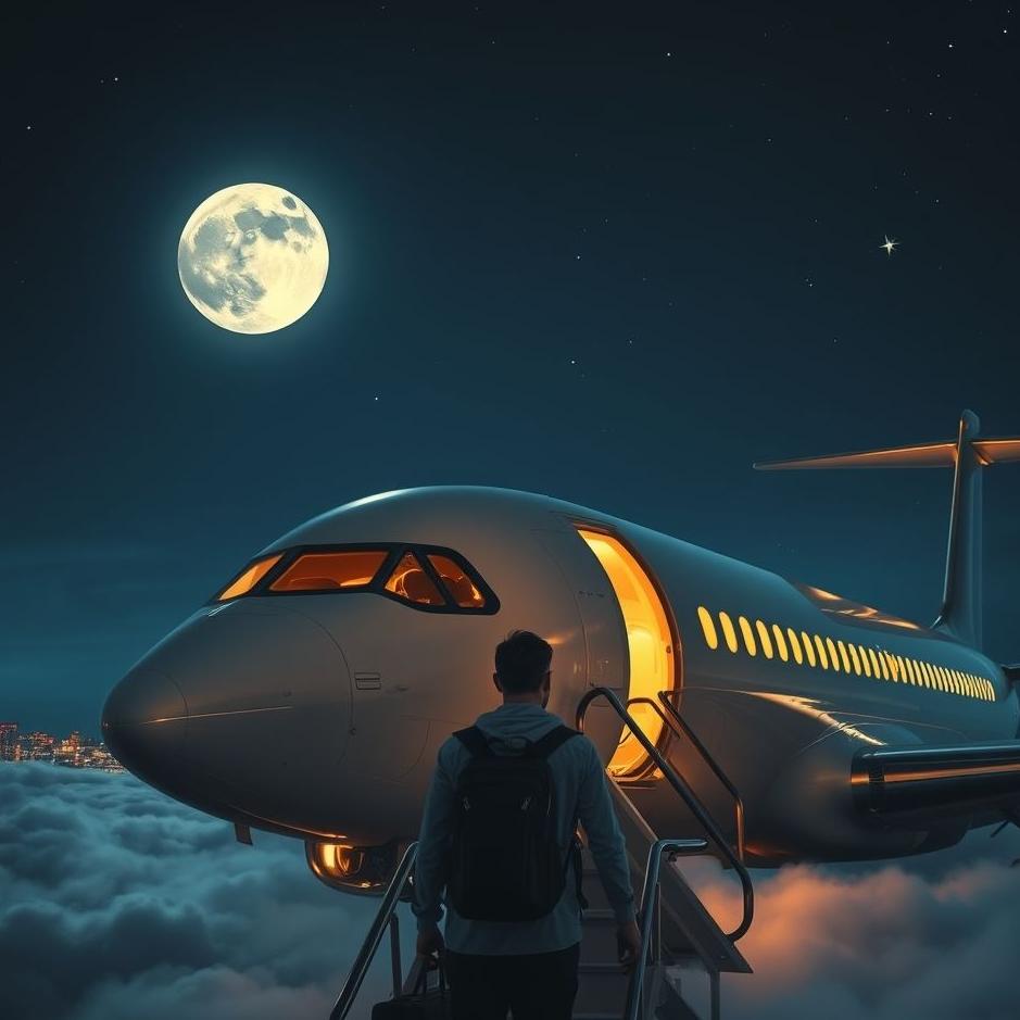 Dream : Getting on a plane at night in a dream