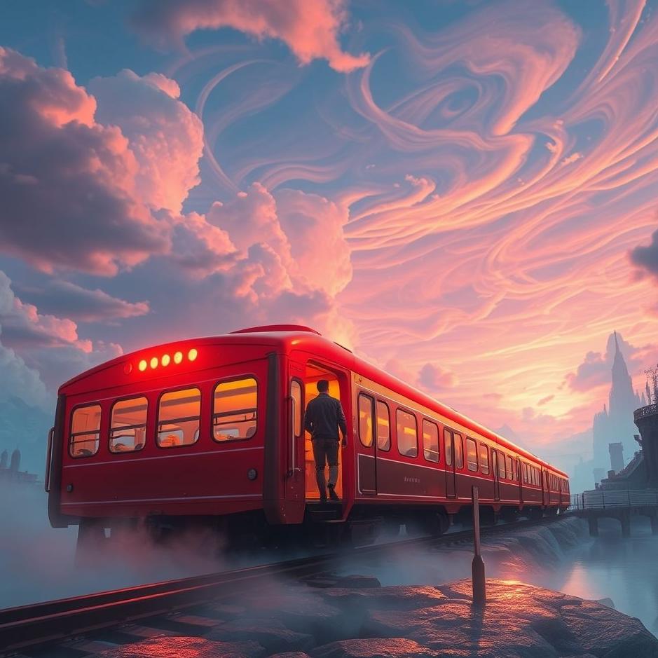 Dream : Getting on a red train in a dream