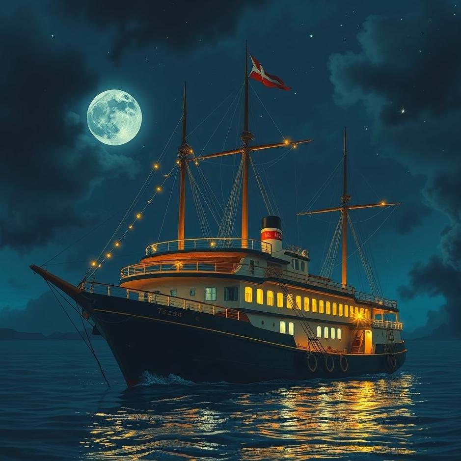 Dream : Getting on a ship at night in a dream