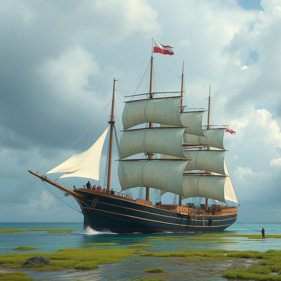 Dream : Getting on a ship on land in a dream