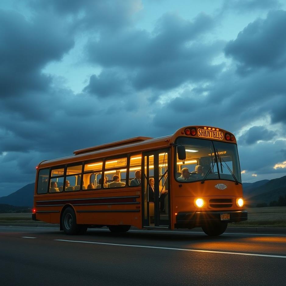 Dream : Getting on a shuttle bus in a dream