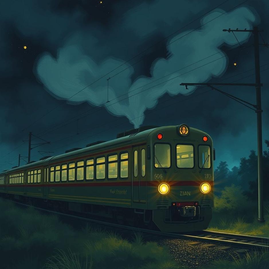 Dream : Getting on a train at night in a dream
