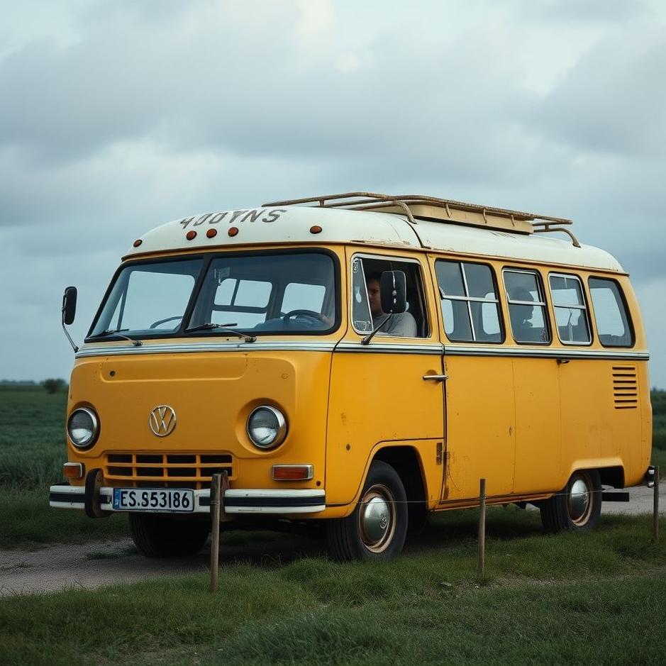 Dream : Getting on an old minibus in a dream