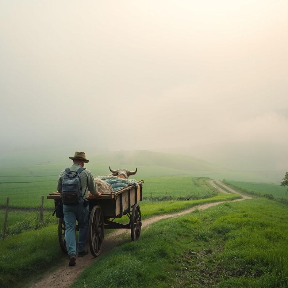 Dream : Getting on an oxcart in a dream