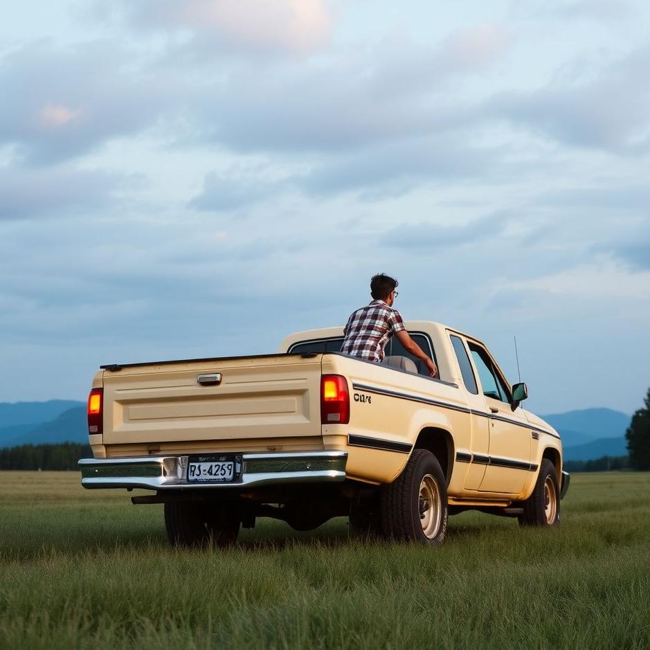 Dream : Getting on the back of a pickup truck in a dream