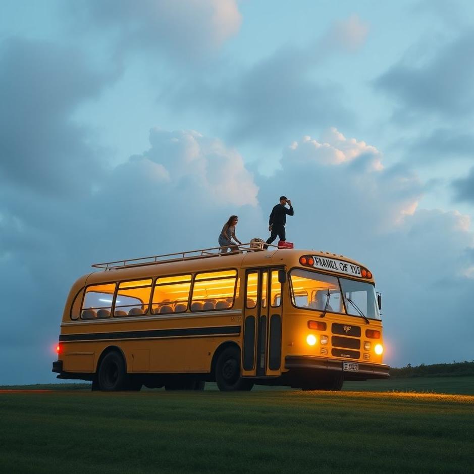 Dream : Getting on top of a bus in a dream