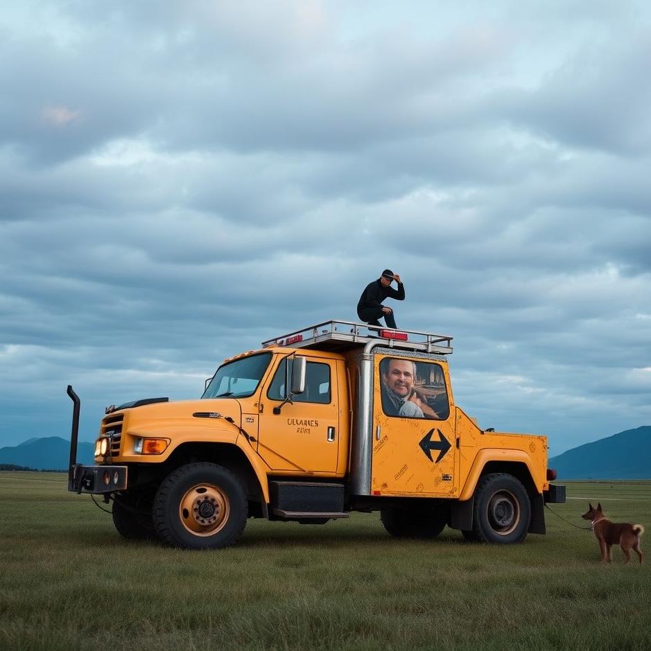 Dream : Getting on top of a truck in a dream