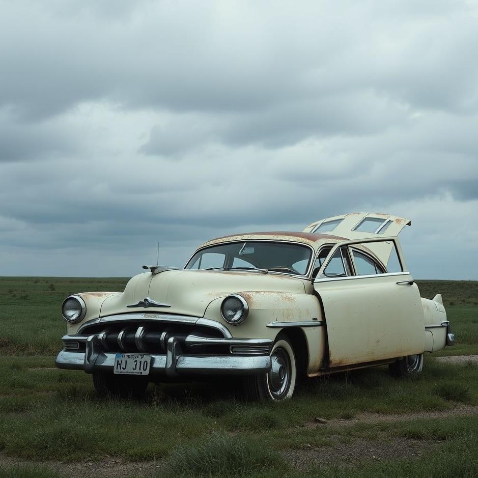 Dream : Getting out of an old car in a dream