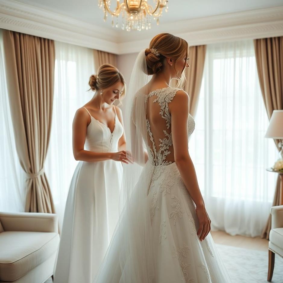 Dream : Getting ready to wear a wedding dress in a dream